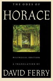 Cover of: The Odes of Horace by David Ferry