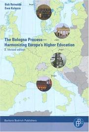 Cover of: The Bologna Process - Harmonizing Europe's Higher Education: Including the Essential Original Texts