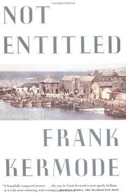 Cover of: Not Entitled by Kermode, Frank, Kermode, Frank