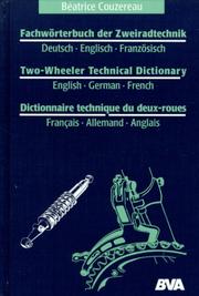 Cover of: Fachwörterbuch der Zweiradtechnik by Béatrice Couzereau