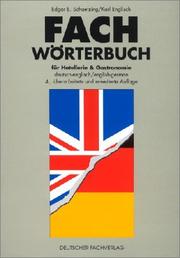 Cover of: Fachwörterbuch für Hotellerie & Gastronomie: Deutsch-Englisch/English-German