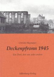 Cover of: Deckenpfronn 1945 by Christa Hagmeyer