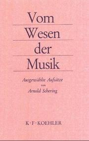 Cover of: Von Wesen der Musik: ausgewählte Aufsätze