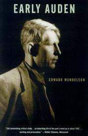 Cover of: Early Auden by Edward Mendelson