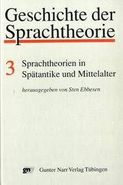 Cover of: Sprachtheorien in Spätantike und Mittelalter by Sten Ebbesen (Hrsg.).