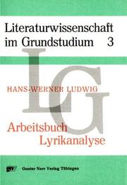 Arbeitsbuch Lyrikanalyse by Hans-Werner Ludwig