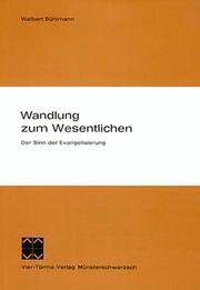 Cover of: Wandlung zum Wesentlichen by Walbert Bühlmann
