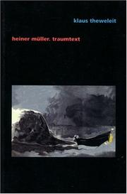 Cover of: Heiner Müller--Traumtext