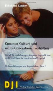Cover of: Common culture und neues Generationenverhältnis by Ekkehard Sander