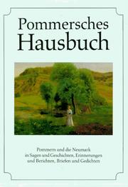 Cover of: Pommersches Hausbuch by herausgegeben von Diethard H. Klein und Heike Rosbach.