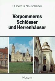 Cover of: Vorpommerns Schlösser und Herrenhäuser