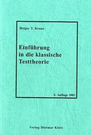 Cover of: Einführung in die klassische Test-theorie