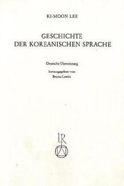 Cover of: Geschichte der koreanischen Sprache