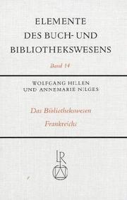 Cover of: Das Bibliothekswesen Frankreichs