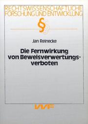 Cover of: Die Fernwirkung von Beweisverwertungsverboten