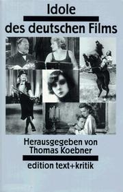 Cover of: Idole des deutschen Films: eine Galerie von Schlüsselfiguren