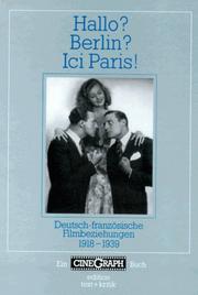 Cover of: Hallo? Berlin? Ici Paris! by Arthur Wohlgemuth