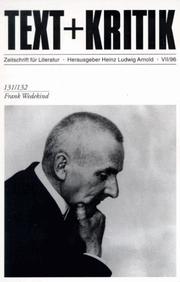 Cover of: Frank Wedekind by [Gastredaktion, Ruth Florack].