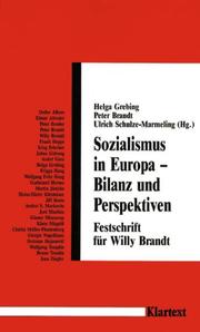 Cover of: Sozialismus in Europa: Bilanz und Perspektiven : Festschrift für Willy Brandt