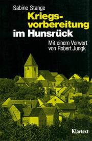 Cover of: Kriegsvorbereitung im Hunsrück by Sabine Stange