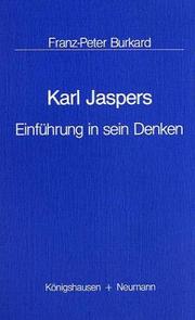 Cover of: Karl Jaspers: Einführung in sein Denken