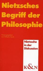 Cover of: Nietzsches Begriff der Philosophie