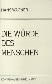 Cover of: Die Würde des Menschen