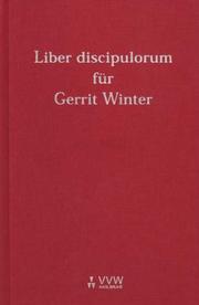 Cover of: Liber discipulorum für Gerrit Winter