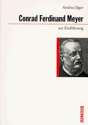 Cover of: Conrad Ferdinand Meyer zur Einführung