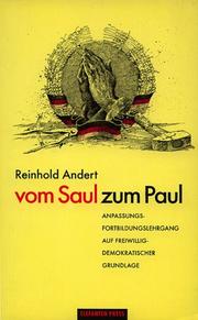 Cover of: Vom Saul zum Paul: Anpassungs-Fortbildungslehrgang auf freiwillig-demokratischer Grundlage