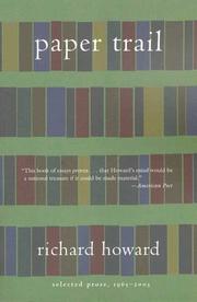 Cover of: Paper Trail by Richard Howard