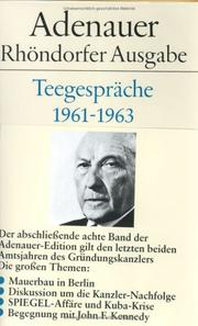 Cover of: Teegespräche 1961-1963