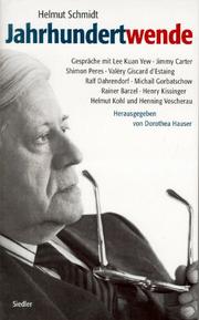 Cover of: Jahrhundertwende by Helmut Schmidt