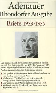 Cover of: Briefe, 1953-1955 by Konrad Adenauer