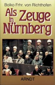 Cover of: Als Zeuge in Nürnberg