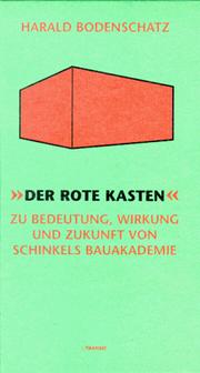 Cover of: "Der rote Kasten" by Harald Bodenschatz, Harald Bodenschatz