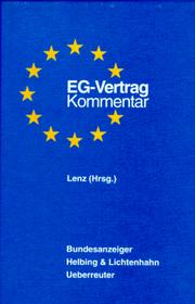 Cover of: EG-Vertrag by herausgegeben von Carl Otto Lenz ; unter Mitarbeit von Klaus-Dieter Borchardt ... [et al.].