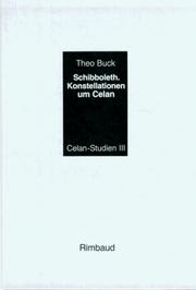 Cover of: Schibboleth: Konstellationen um Celan