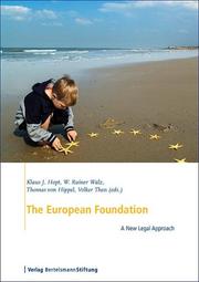 Cover of: The European Foundation: A New Legal Approach