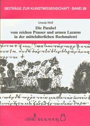Cover of: Die Parabel vom reichen Prasser und armen Lazarus in der mittelalterlichen Buchmalerei