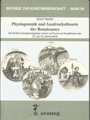 Physiognomik und Ausdruckstheorie der Renaissance by Ulrich Reisser