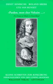 Cover of: Pardon, mon cher Voltaire--: drei Essays zu Voltaire in Deutschland