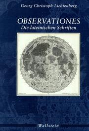 Cover of: Observationes: die lateinischen Schriften