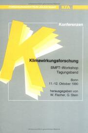 BMFT-Workshop Klimawirkungsforschung by BMFT-Workshop Klimawirkungsforschung (1990 Bonn, Germany)