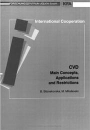 Cover of: CVD: Main concepts, applications and restrictions (Scientific series of the International Bureau)