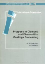 Cover of: Progress in diamond and diamondlike coatings processing
