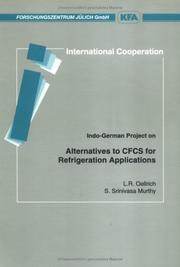 Cover of: Indo-German project on alternatives to CFCS for refrigeration applications: technical status report