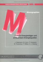 Cover of: Fossile Energieträger und erneuerbare Energiequellen