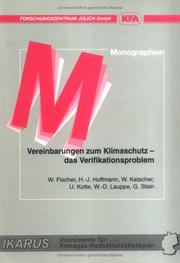 Cover of: Vereinbarungen zum Klimaschutz: das Verifikationsproblem