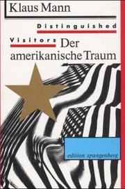 Cover of: Distinguished visitors: der amerikanische Traum